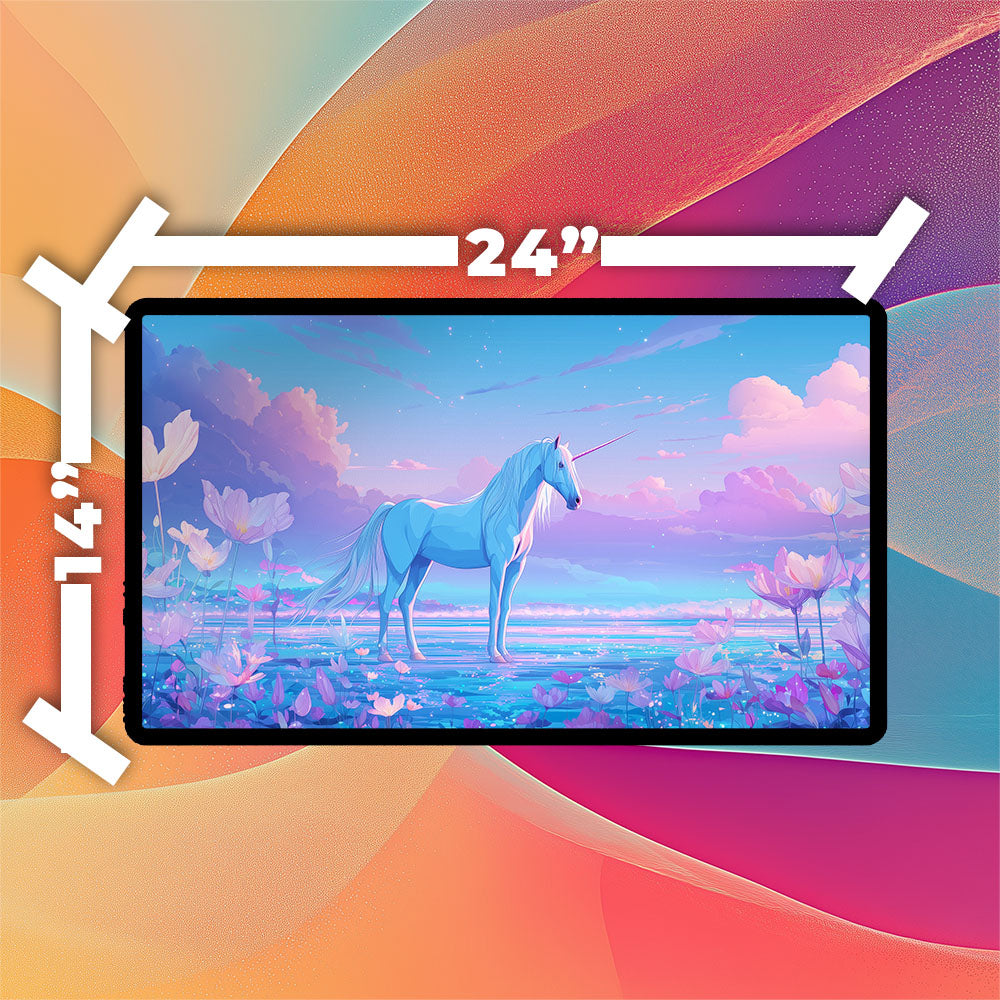 Unicorn Playmat | Premium TCG Playmat No Zones Option | 24x14 | 32x16
