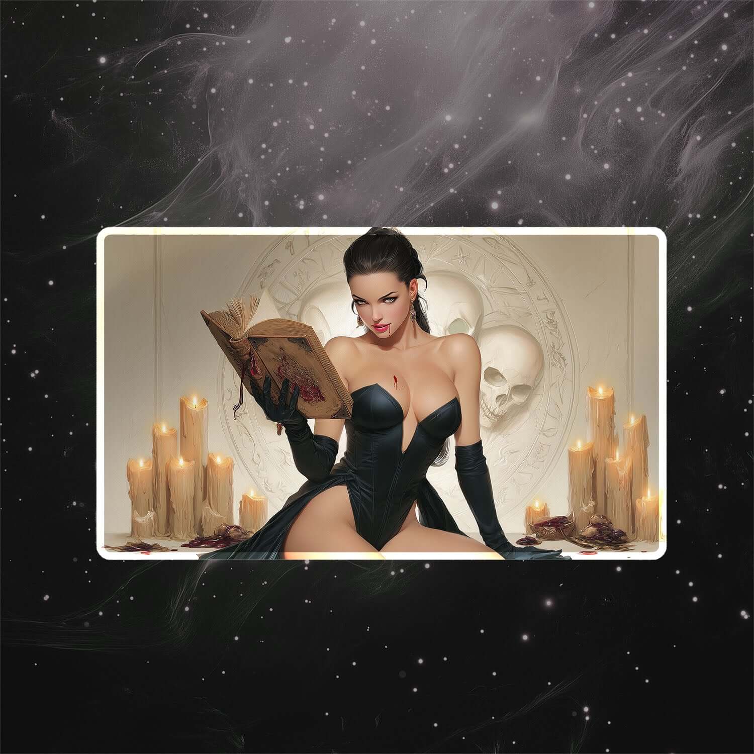 Vampiric Tutor Playmat (Borderless) | Magic the Gathering Playmat | 24" x 14" (with Stitched Edges)