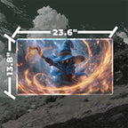 Chibi Black Mage Playmat (Borderless) | Wizard Hat Anime Mat