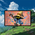Chibi Black Mage Playmat | Wizard Hat Anime Mat