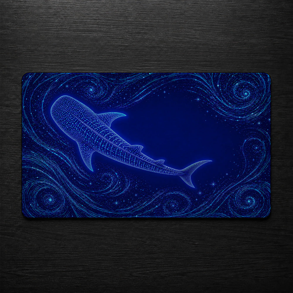 Bioluminescent Whale Shark Desk Mat 24x14 36x18 48x24