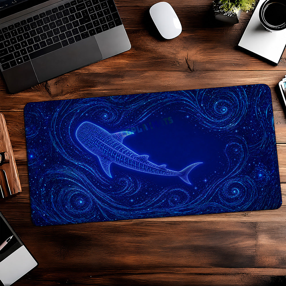 Bioluminescent Whale Shark Desk Mat 24x14 36x18 48x24