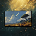 Windswept Heath Playmat | Magic the Gathering Playmat | Dragon Fetch Land MTG Playmat with Zones Option | 24x14 | 32x16