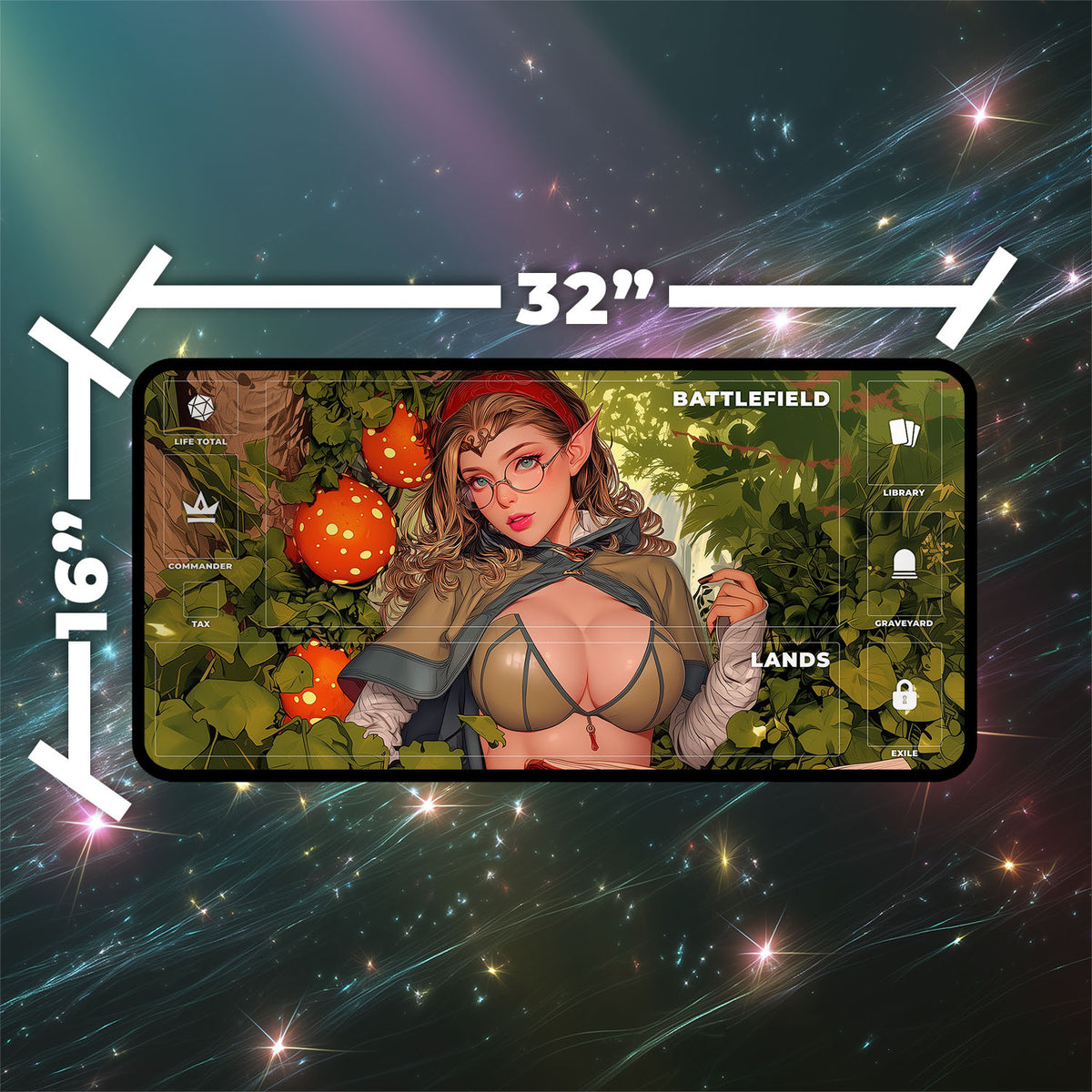 Druidic Forest Mage Playmat | Wild Nature Fantasy Mat