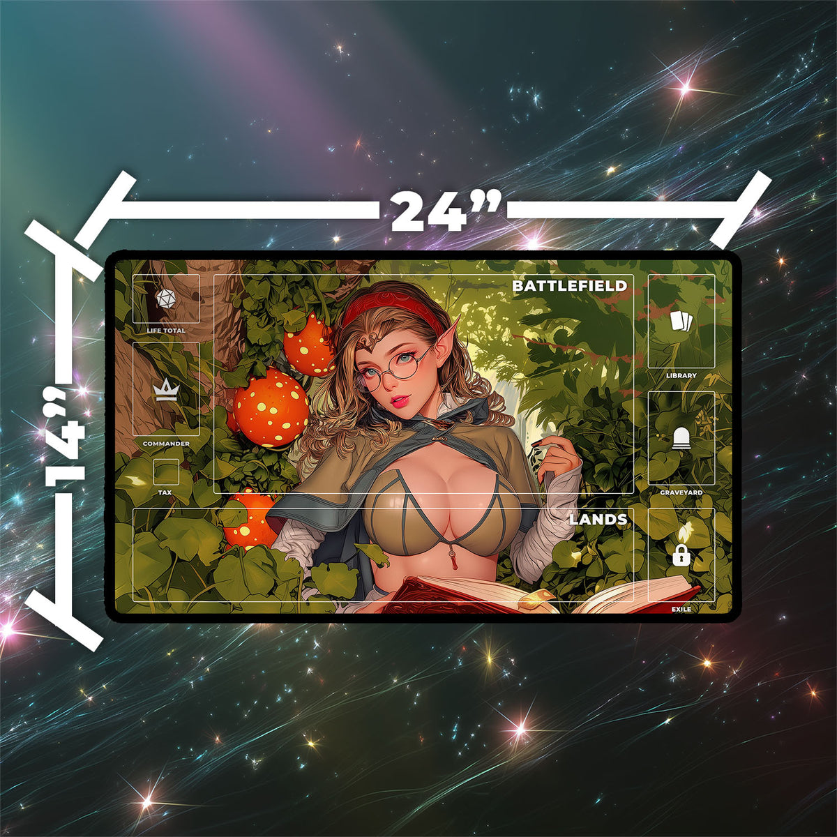 Druidic Forest Mage Playmat | Wild Nature Fantasy Mat