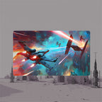 Starfighter Space Battle Playmat (Borderless) | Laser Combat Mat
