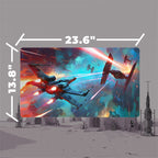 Starfighter Space Battle Playmat (Borderless) | Laser Combat Mat