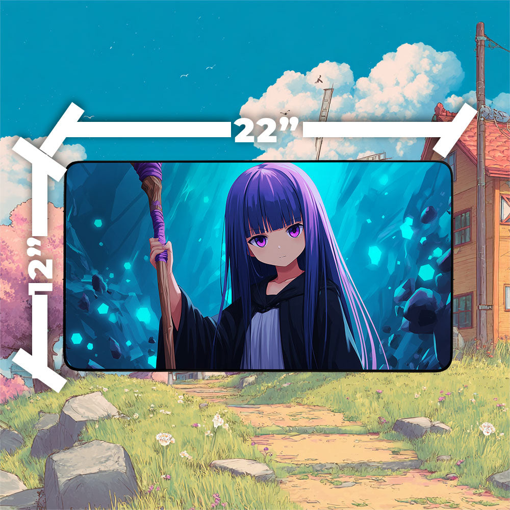 Young Fern Playmat | TCG Playmat | Frieren Playmat with Zones Option | 24x14 | 22x12 | 32x16 Sizes