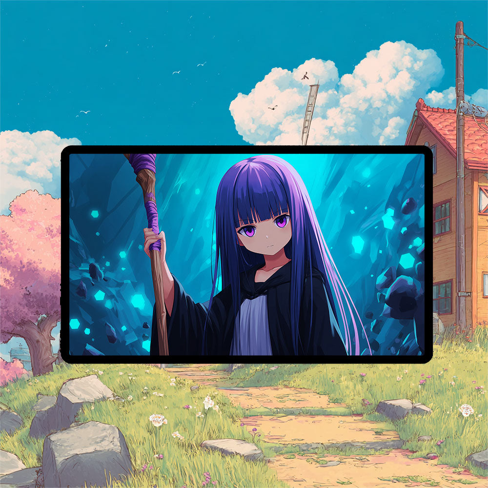 Young Fern Playmat | TCG Playmat | Frieren Playmat with Zones Option | 24x14 | 22x12 | 32x16 Sizes