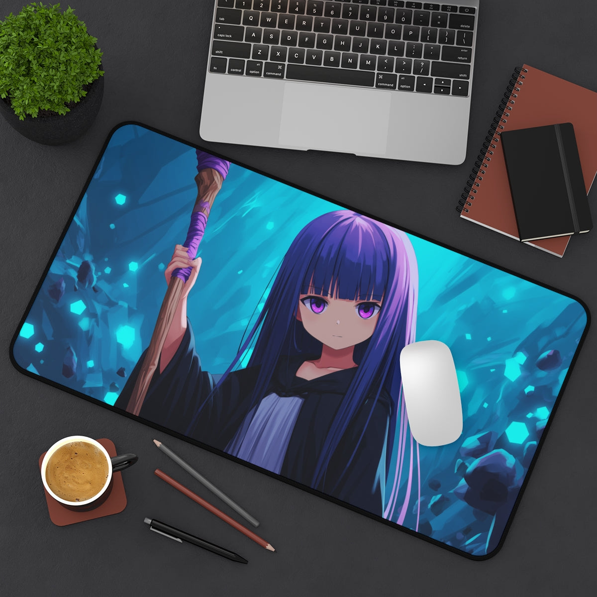 Young Fern Playmat | TCG Playmat | Frieren Playmat with Zones Option | 24x14 | 22x12 | 32x16 Sizes
