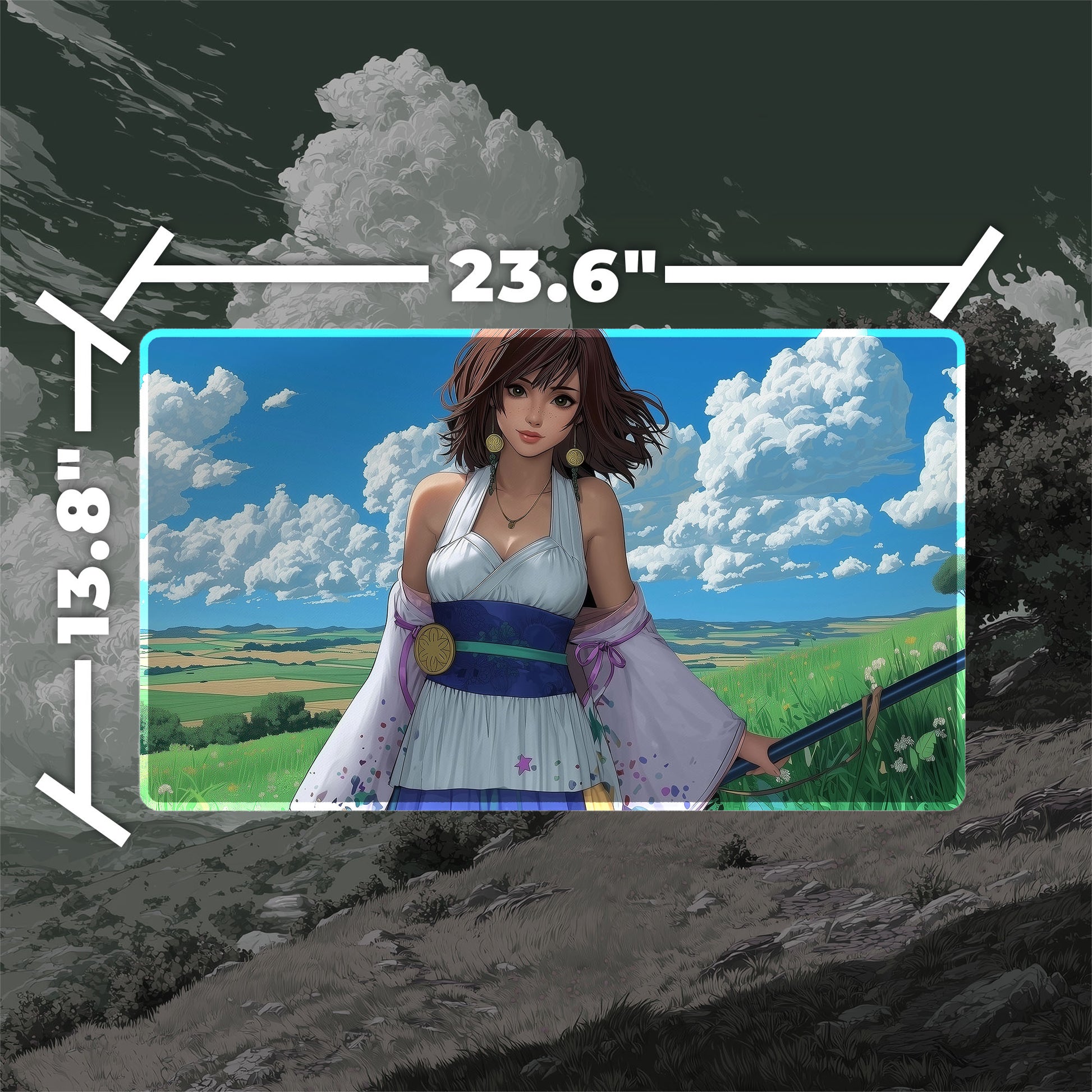 Yuna Grand Summoner Playmat (Borderless) | Final Fantasy Playmat