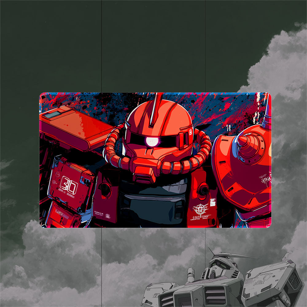 Zaku Red Comet Playmat (Borderless) | Gundam TCG Playmat