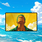 Calm Zoro Playmat | One Piece Playmat | Straw Hat Crew Playmat with Zones Option | 24x14 | 22x12 | 32x16 Sizes